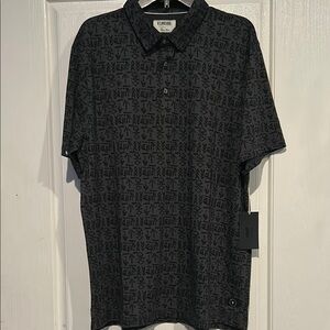 Linksoul Black Polo with Subtle Pattern
